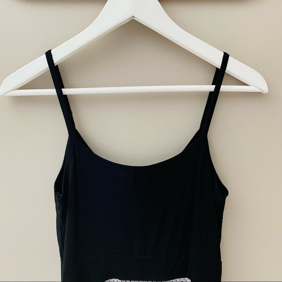 Lush Polkadot Ruffle Dress Black/Gray Sz Medium - Picture 8 of 9